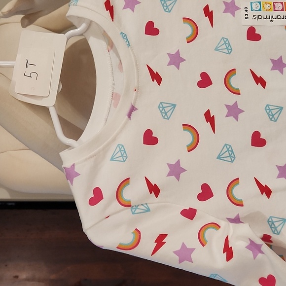 NEW GIRLS GARANIMALS LONG SLEEVE TEE PRINT SIZE 5T  NPS - Picture 2 of 6